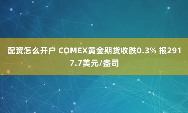 配资怎么开户 COMEX黄金期货收跌0.3% 报2917.7美元/盎司